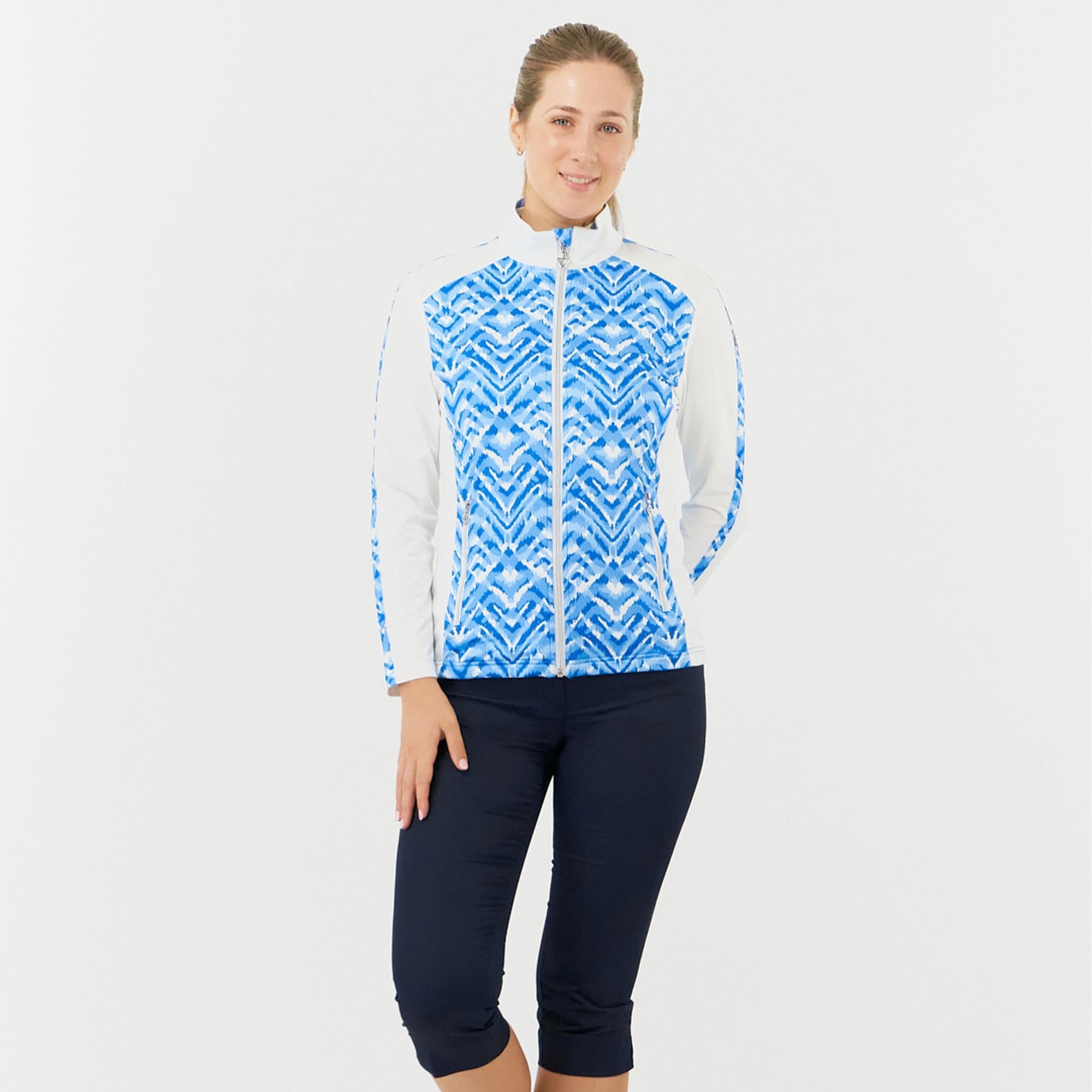 Pure Golf Gia Summer Weight Ladies Golf Jacket Santorini Skies